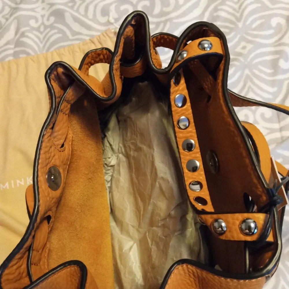 Rebecca Minkoff Brown Leather Drawstring Backpack
